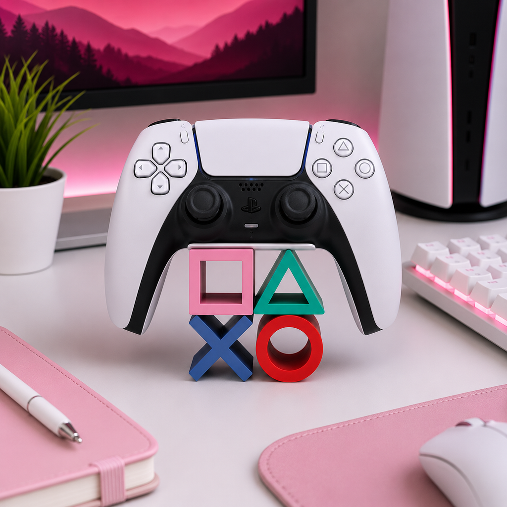 PlayStation Symbol Controller Stand | PS5 Gaming Desk Organizer